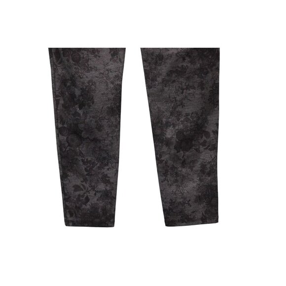 Democracy Ab Solution Leggings Size 10 Double Zip Floral Print Stretch Jeans - Picture 10 of 12
